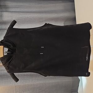 SHEIN, Hooded Tank Top with Kangaroo Pocket, Black, Camo Print, Size XL